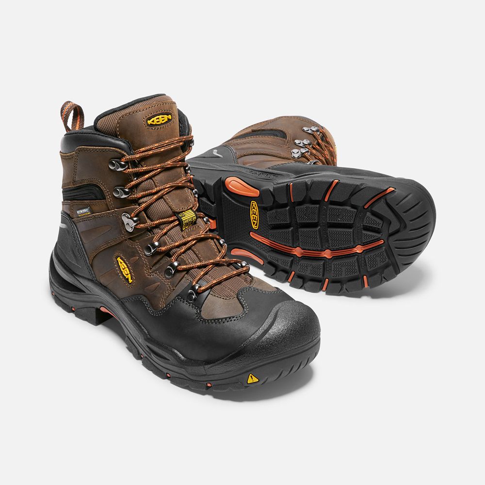 Cizme Keen Romania Barbati Maro/Negrii Coburg 6\" Waterproof (Steel Toe) 8519-BFUJS